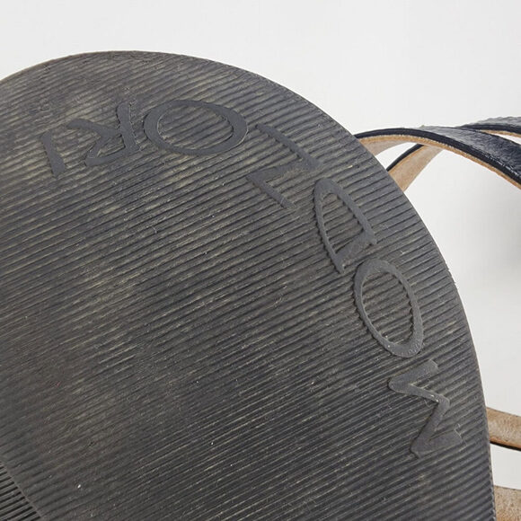 Modzori Alexa Gold Black Vegan Leather Reversible Sandals Size 9 - Picture 8 of 10